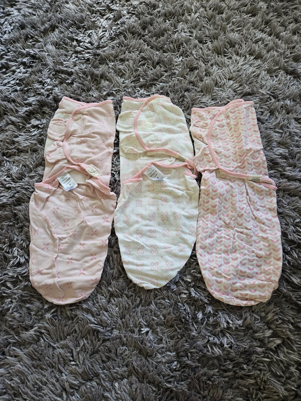 KeaBabies 3-Pack Organic Baby Swaddles for Newborns, Infant (Blossom, 0-3M)